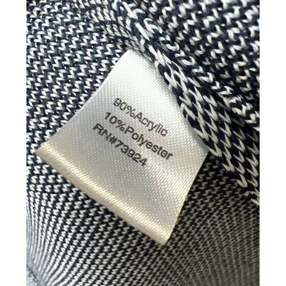 Ming Wang Vintage Abstract Navy &amp; White Cardigan Jacket - Picture 7 of 7